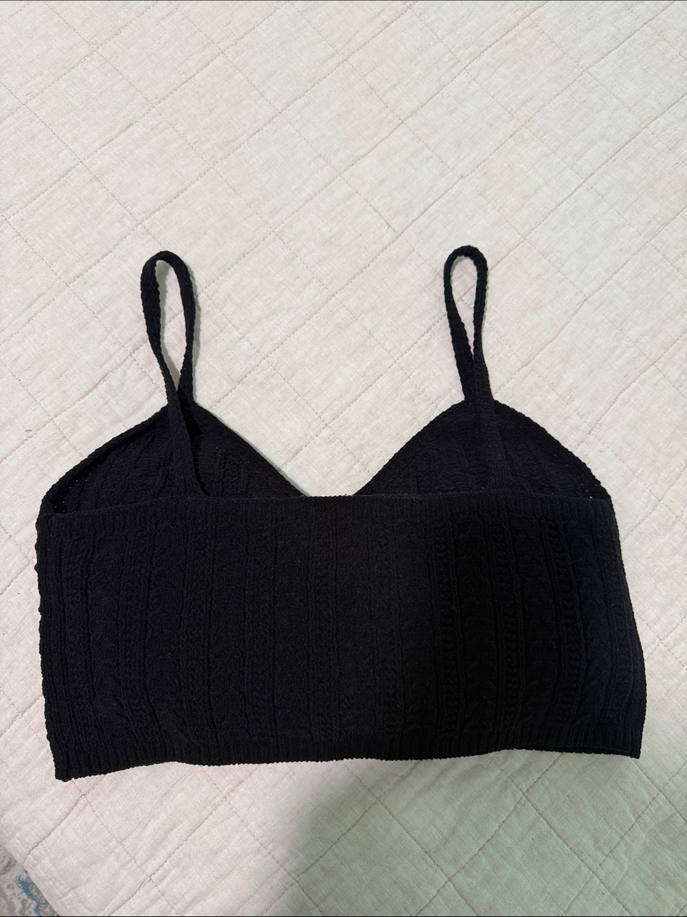 Zara Black Knit Top with Ruffle Detail - Picture 5 of 6